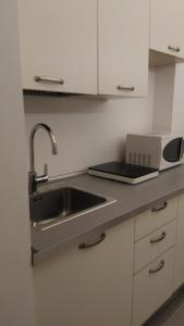都灵Suite White的厨房配有水槽和台面