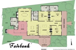 莫尔登费尔班克之家度假屋的房屋的平面图