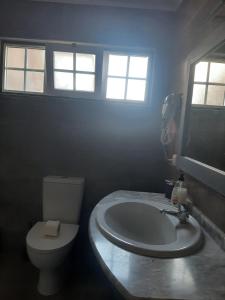 圣克鲁什达什弗洛里什Casa vicente的浴室配有白色卫生间和盥洗盆。