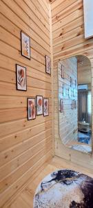 库塔伊西Cottage Sataplia的小木屋内带镜子的房间