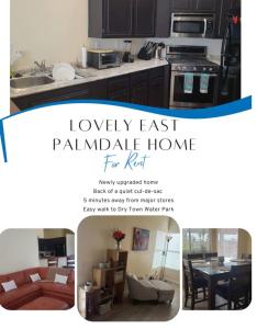 帕姆代尔Be Our Guest-Shared Home Tampa的厨房和客厅的照片拼合在一起