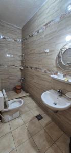 亚喀巴العاصم للشقق الفندقية ALASEM HOTEL APARTMENTS的一间带卫生间和水槽的浴室