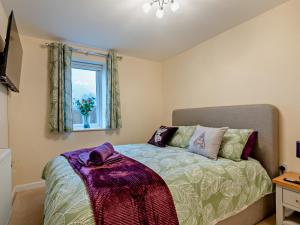 Cinderford2 Bed in Cinderford 94754的一间卧室设有一张床和一个窗口