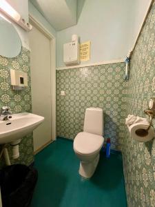 图尔库B&B Retro - Guesthouse Kupittaa的一间带卫生间和水槽的浴室