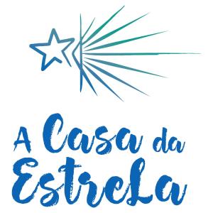 法局兹斯Casa da estrela Albergue Caminho de Santiago的一颗星星在白色上写着意念的 ⁇ 翠