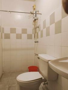 巴科洛德WJV INN BACOLOD的一间带卫生间和水槽的浴室