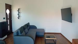 坎普尔Marija šimičić的客厅配有蓝色的沙发和电视