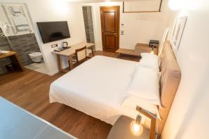 马里利亚诺戴尔安吉洛酒店的酒店客房设有一张大床和一台电视。