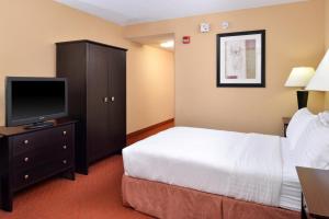 马丁斯堡马丁斯堡假日酒店的配有一张床和一台平面电视的酒店客房