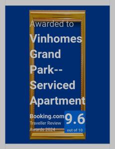 Long BìnhVinhomes Grand Park--Serviced Apartment的监督下指定大公园的框架标志