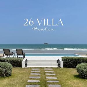 考陶26Villa Huahin的海滩上读别墅的标志