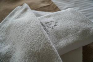 布科维纳-塔钱斯卡Leśny Wierch的床上的白色毛巾