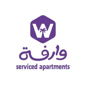 塔伊夫أجنحة وارفه لشقق المخدومة Warefa Serviced Aparthments的服务式公寓的标志,有服务式预约