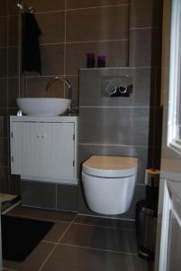 海牙欧泊里齐特斯特拉特住宿加早餐旅馆的一间带卫生间和水槽的浴室