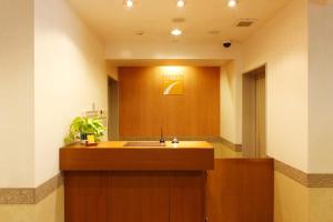东京蒲田地产旅馆的一间带水槽和镜子的浴室