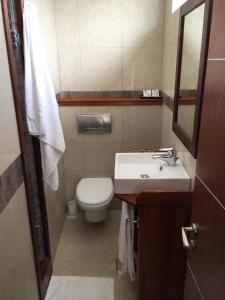 萨尔雷Hotel Dunas Ilha da Boavista Sal Rei的一间带水槽和卫生间的小浴室
