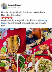 岑山Nhà nghỉ Hà Giang的网站上的食物图片拼贴