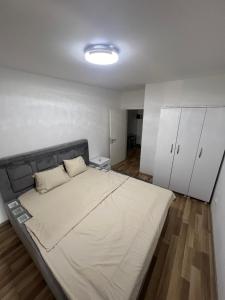 米特罗维察Ari Apartament的一间卧室,卧室内配有一张大床