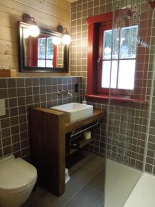 Blockhaus Bodefall的一间浴室
