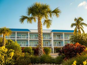 Summerland KeySugarloaf Key Hotel at KOA Resort的前面有棕榈树的酒店