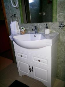蓬塔阿雷纳斯VALYAK rent apart hotel - Servicios Integrales的浴室设有白色水槽和镜子