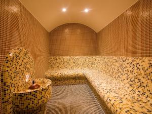 大特尔诺沃Park Hotel Asenevtsi的一间铺有瓷砖的带浴缸间