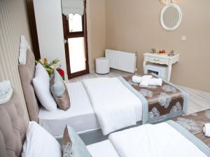 伯萨卡迪肯纳吉温泉酒店的一间卧室配有两张床和镜子