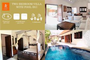 华欣BTC Boutique Resort Private Pool Villas and Studios Hua Hin บ้านทะเลจีน บูติค รีสอร์ท หัวหิน的两卧室别墅 - 带游泳池