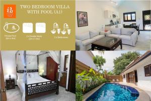 华欣BTC Boutique Resort Private Pool Villas and Studios Hua Hin บ้านทะเลจีน บูติค รีสอร์ท หัวหิน的两卧室别墅 - 带泳池和花园 - 出租房屋