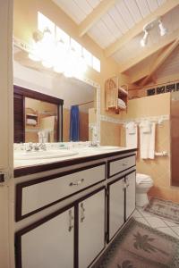 辛普森湾玛丽恩赐海滩种植园度假酒店及spa中心的一间带水槽、镜子和卫生间的浴室