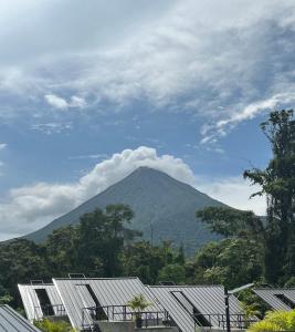 福尔图纳BAUMA的远处的山,树木和建筑物