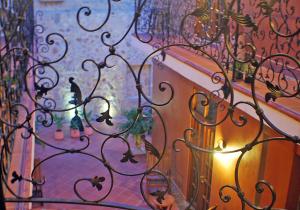巴拿马城La Isabela Suites的享有铁艺围栏和窗户的景色