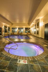 卡姆登顿奥德金德胡克山林小屋的酒店客房中间的游泳池