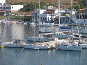 利普西岛Studios Akrogialli的停靠在港口的一群船