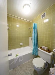那不勒斯Naples Garden Inn的浴室配有卫生间、浴缸和水槽。