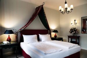 汉堡纽伦堡阿尔特酒店的一间卧室配有一张带天蓬的大床
