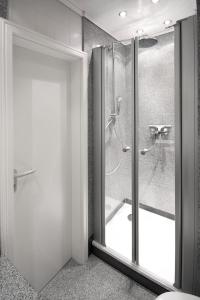 多特蒙德多特蒙德DW16~17~19公寓的带淋浴的浴室和玻璃门