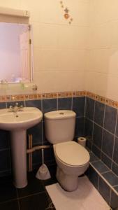 普雷斯顿阿什伍德酒店的一间带卫生间和水槽的浴室
