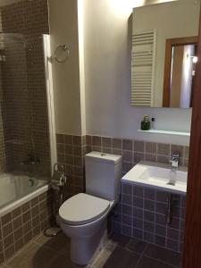 塞尔瓦堡Residencial Ribes- Massana的一间带卫生间和水槽的浴室