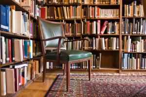 柯尼希斯温特施莱希恩之家酒店的书架前的椅子