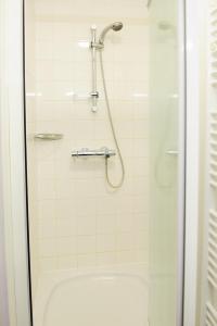 罗加斯卡斯拉提纳Apartment Park 16的浴室里设有玻璃门淋浴