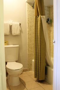 圣克拉拉Rodeway Inn的一间带卫生间和淋浴的浴室