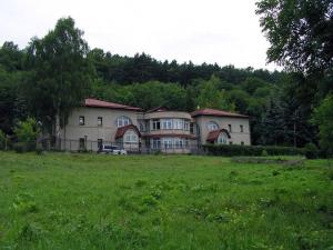 基兹洛沃茨克米沙塔度假村的绿草丛中的大房子