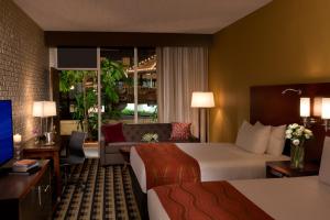 奇克托瓦加M Hotel Buffalo的酒店客房设有床和客厅。