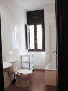 坎加斯德尔纳尔塞亚Apartamentos Legazpi的浴室配有卫生间、盥洗盆和浴缸。