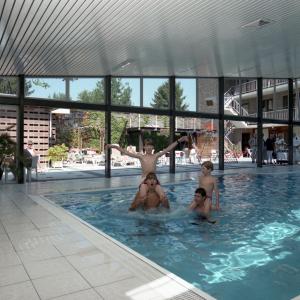 法尔肯堡马克思汽车旅馆的一群人在游泳池里