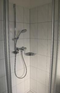 维也纳维也纳维森巴赫度假屋的浴室内配有淋浴和头顶淋浴