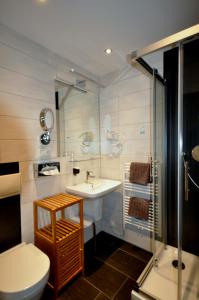 德伯尔恩维贝塔贝酒店的一间带水槽、淋浴和卫生间的浴室