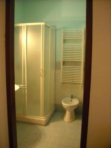 梅斯特圣塞文洛威尼斯B&B酒店的带淋浴和卫生间的浴室
