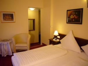 魏登图尔科拉斯克酒店的配有一张床和一把椅子的酒店客房